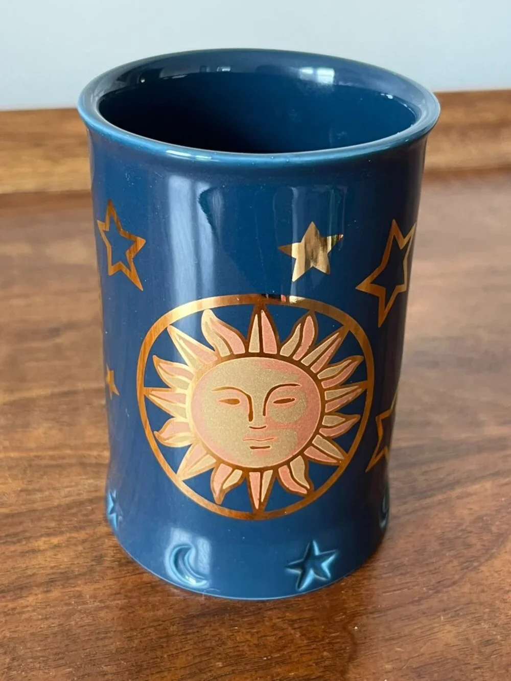 Vintage Springmaid Celestial Cosmos Tumbler Bathroom Cup Sun Moon Stars 90s Y2K